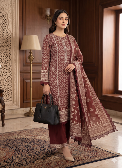 Crimson Pop Unstitched 3PC